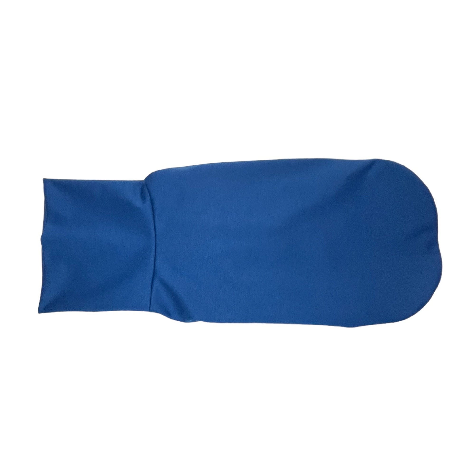 Top View of Dachshund Turtleneck Sweater in Dark Azure Blue