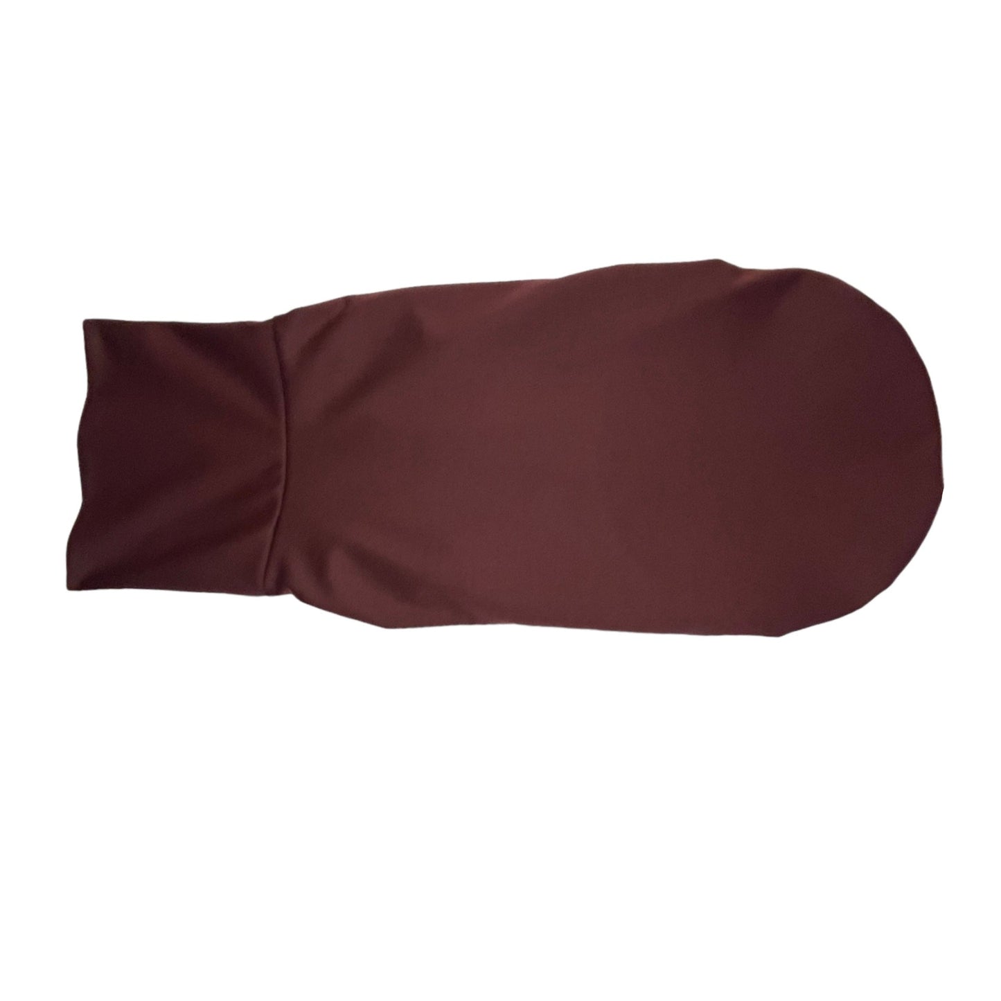 Top View of Dachshund Turtleneck Sweater in Merlot